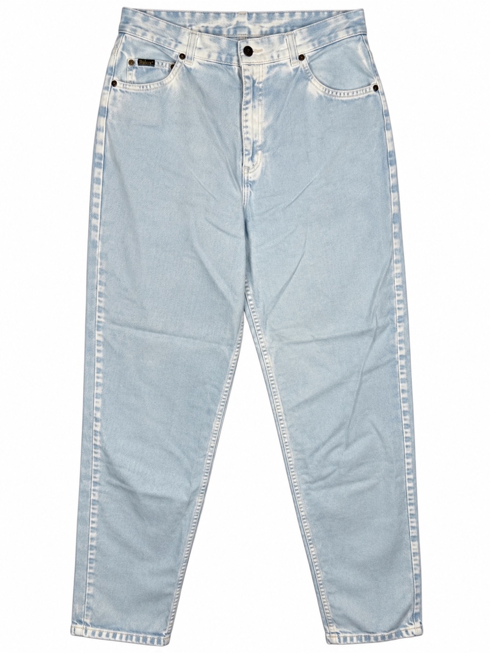 Vintage 90s Riders by Lee Women’s Jeans 14M Bleach Dye High Rise Straight Leg